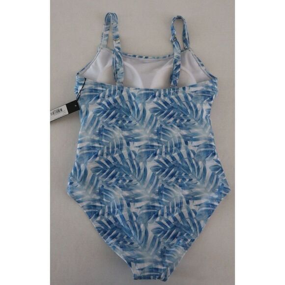 Catherine Malandrino Sz M Leafs Cascade Print Side Ruching 1-Pc Swimsuit $120 - Picture 8 of 10